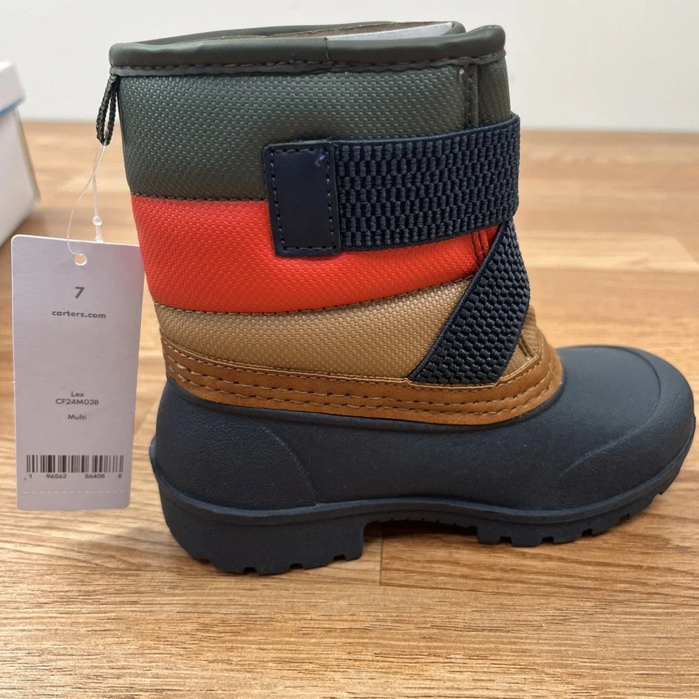 Carter's Lex Winter Insulated Snow Boots Toddler Boys Size 7 NEW